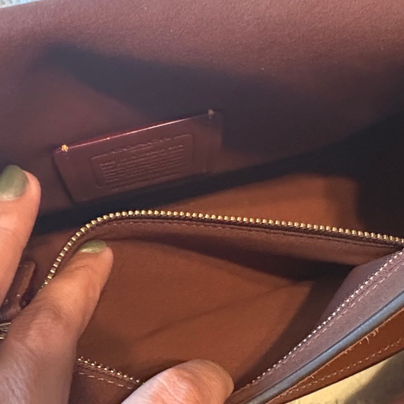 Coach Soft Tabby Suede Shoulder Bag in Chestnut Brown - Picture 5 of 7